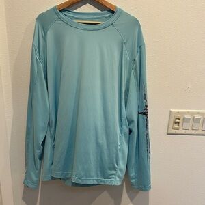 Habit Sky Blue Long Sleeve Men's Shirt